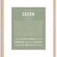 Cason | Name Art Print