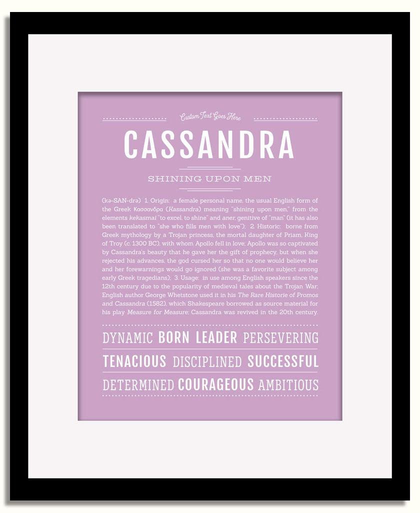 Frame Options | Lilac | Black Frame, Matted