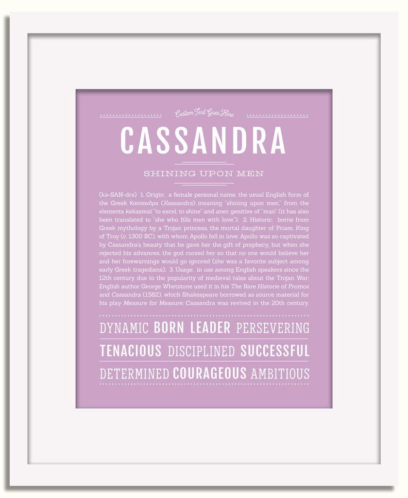 Frame Options | Lilac | White Frame, Matted