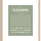 Cassandra | Name Art Print