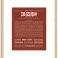 Cassidy | Name Art Print