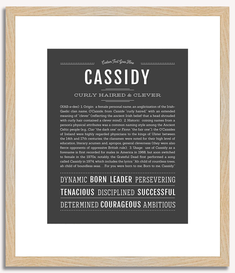 Cassidy | Name Art Print