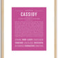 Cassidy | Name Art Print