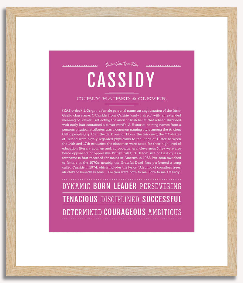 Cassidy | Name Art Print