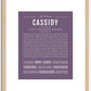 Cassidy | Name Art Print