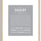 Cassidy | Name Art Print