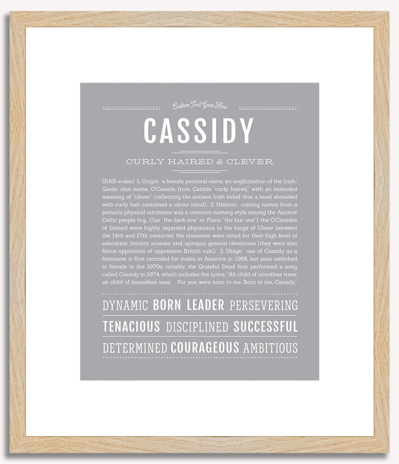 Cassidy | Name Art Print