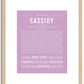 Cassidy | Name Art Print