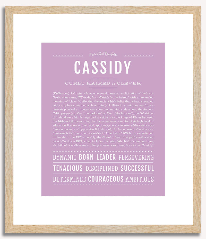 Cassidy | Name Art Print