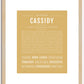 Cassidy | Name Art Print