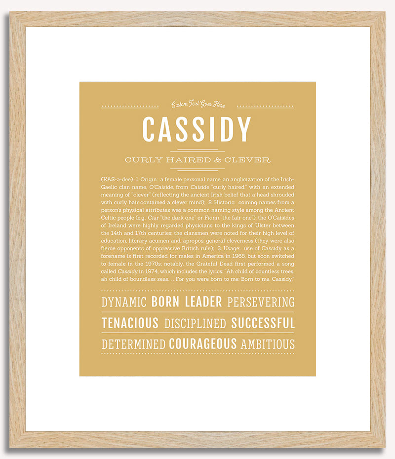 Cassidy | Name Art Print