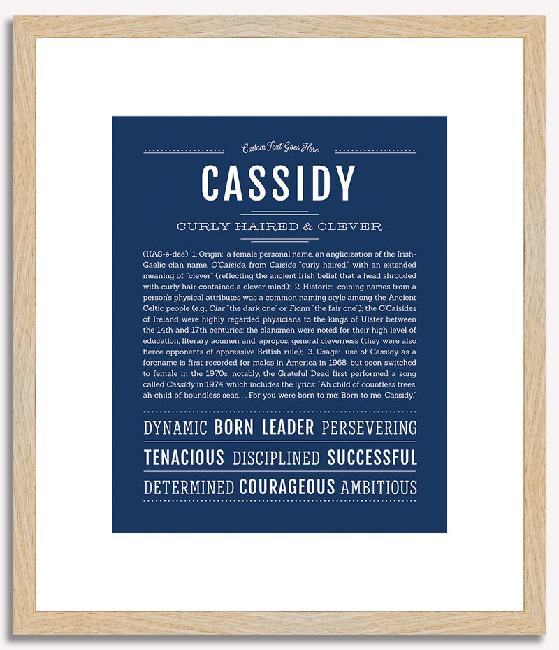 Cassidy | Name Art Print