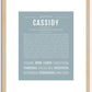 Cassidy | Name Art Print