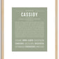 Cassidy | Name Art Print