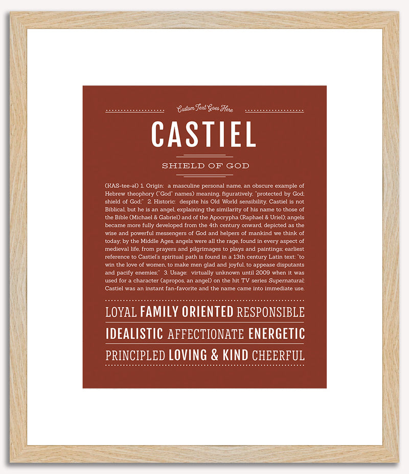 Castiel | Name Art Print