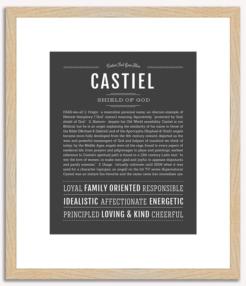 Castiel | Name Art Print