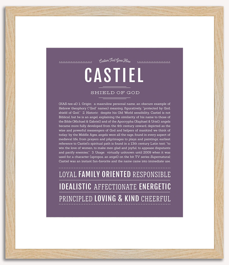 Castiel | Name Art Print