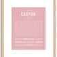 Caston | Name Art Print