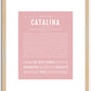 Catalina | Name Art Print