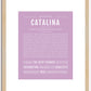 Catalina | Name Art Print