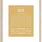 Cate | Name Art Print