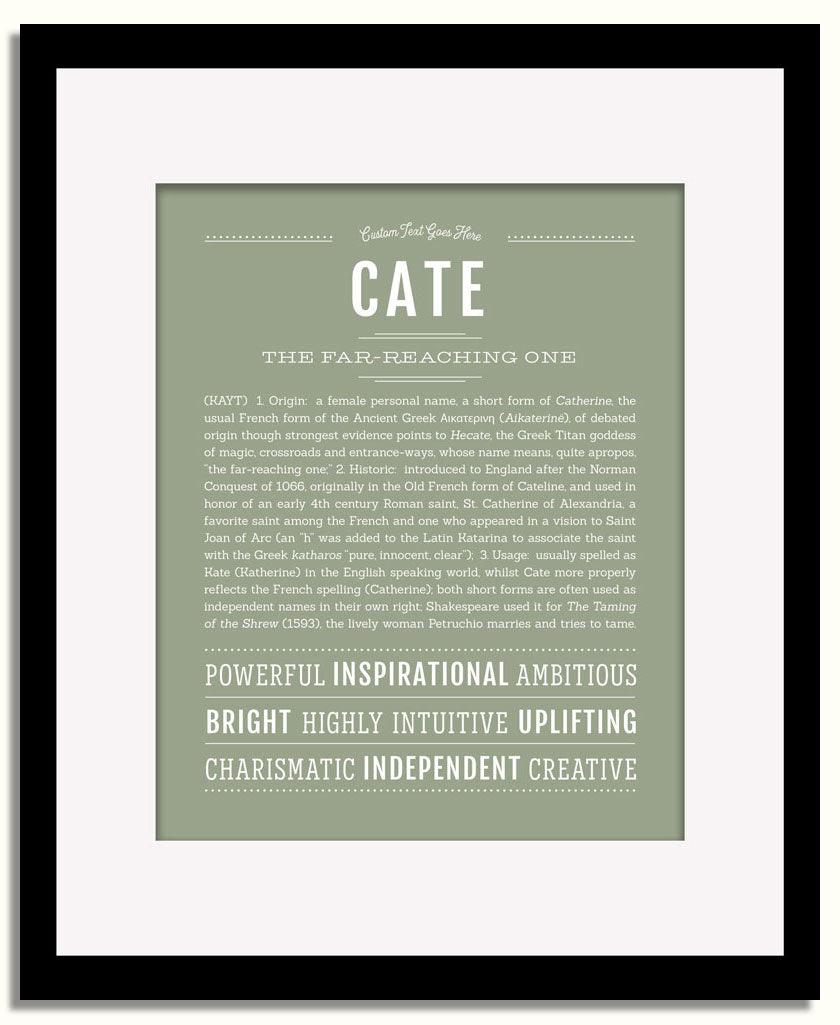 Frame Options | Sage | Black Frame, Matted