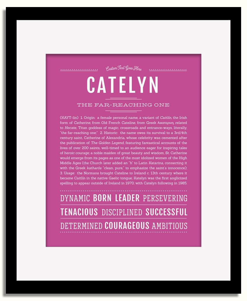 Frame Options | Dark Pink | Black Frame, Matted