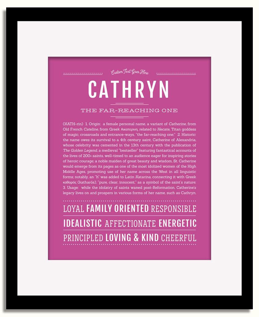 Frame Options | Dark Pink | Black Frame, Matted