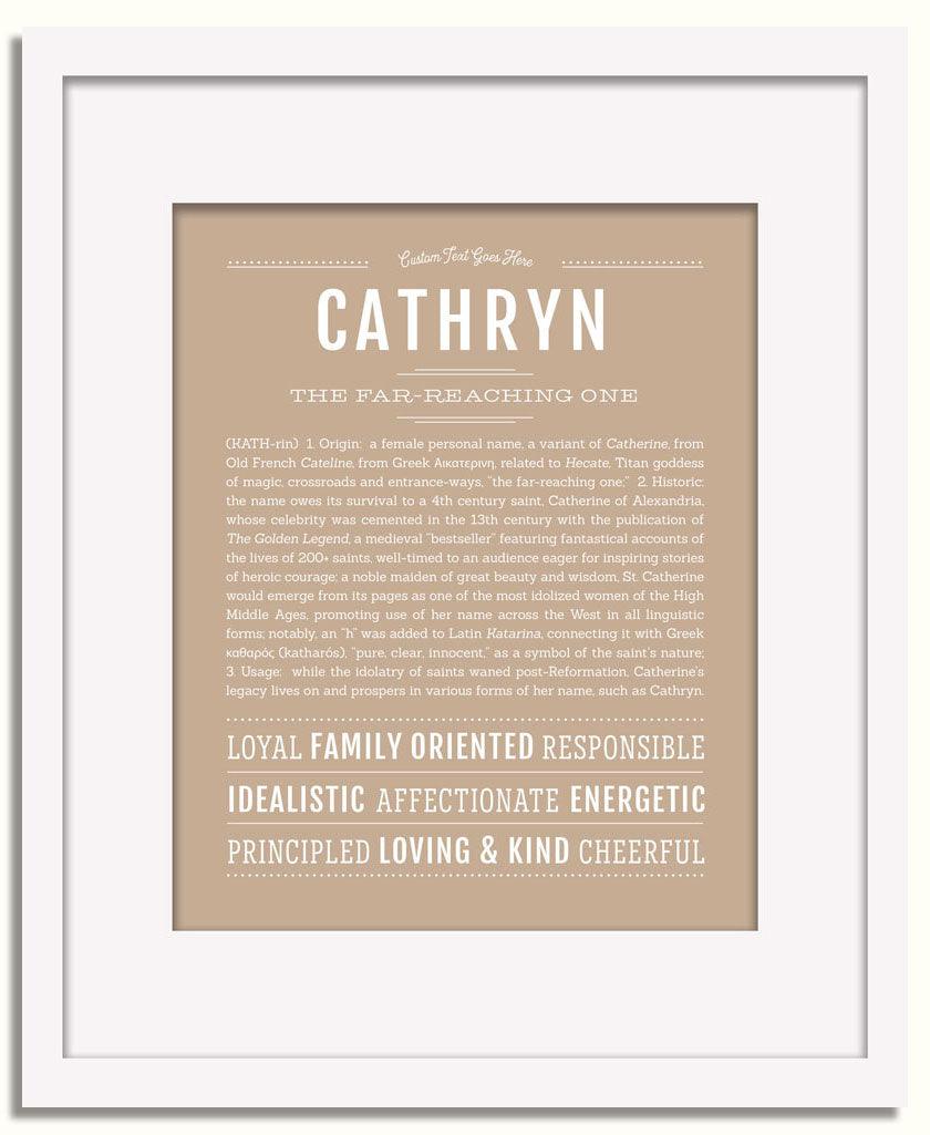 Frame Options | Tan | White Frame, Matted