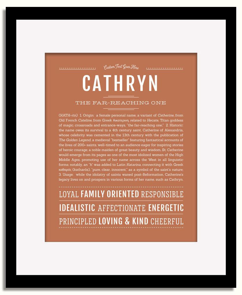 Frame Options | Terra Cotta | Black Frame, Matted