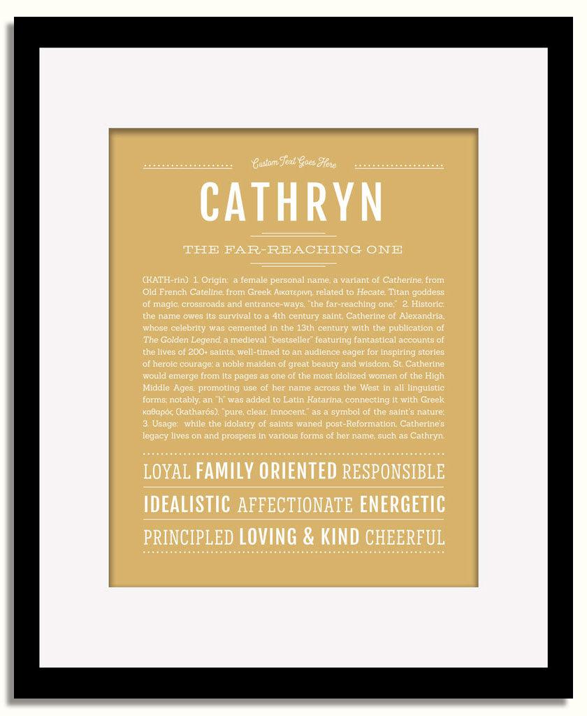 Frame Options | Matte Gold | Black Frame, Matted