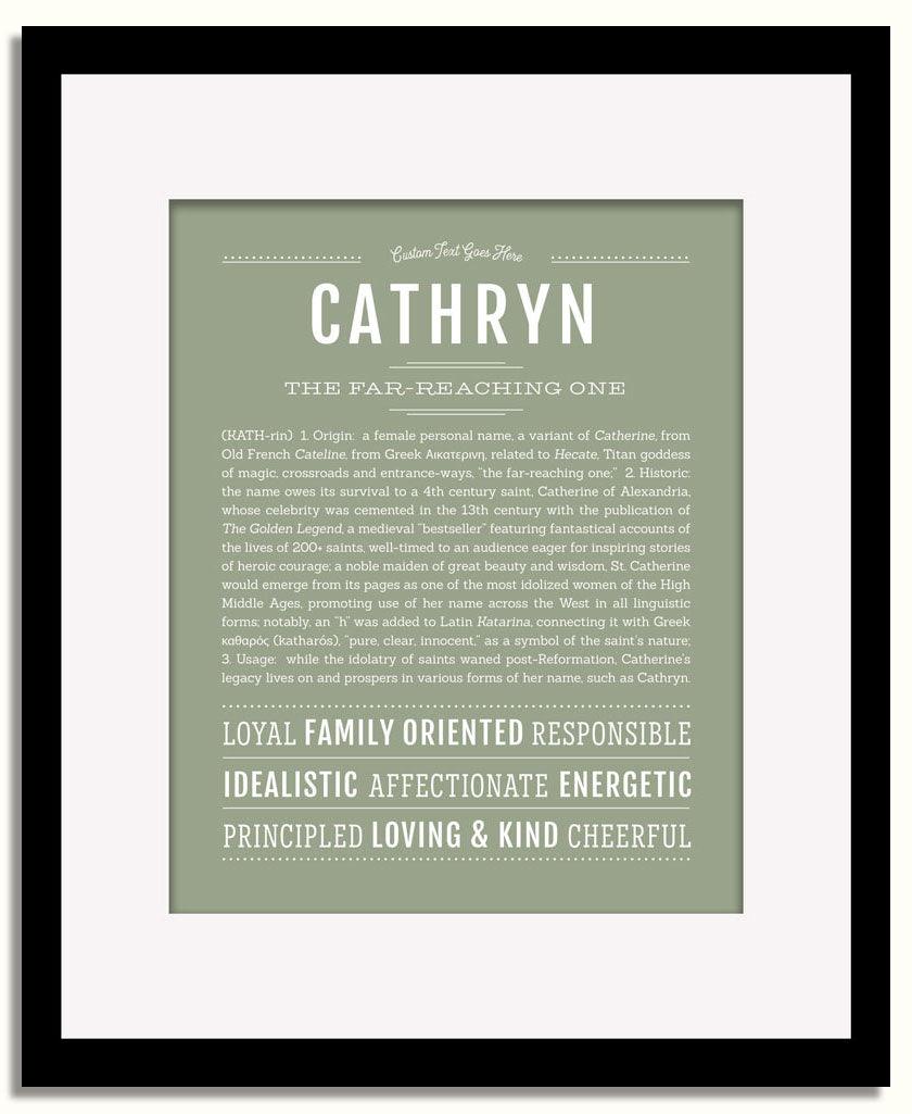 Frame Options | Sage | Black Frame, Matted