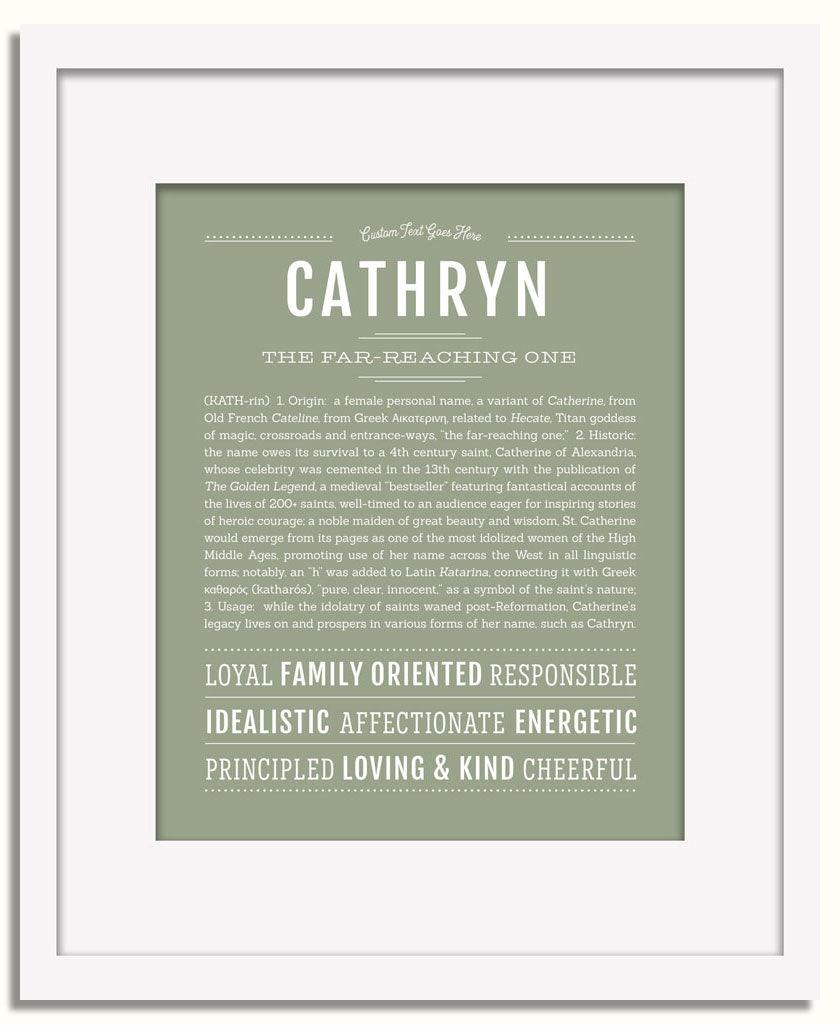 Frame Options | Sage | White Frame, Matted