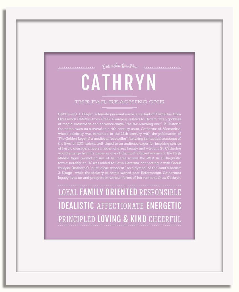 Frame Options | Lilac | White Frame, Matted