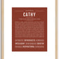 Cathy | Name Art Print