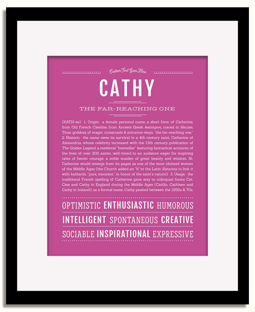 Frame Options | Dark Pink | Black Frame, Matted