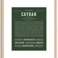 Caydan (female) | Name Art Print