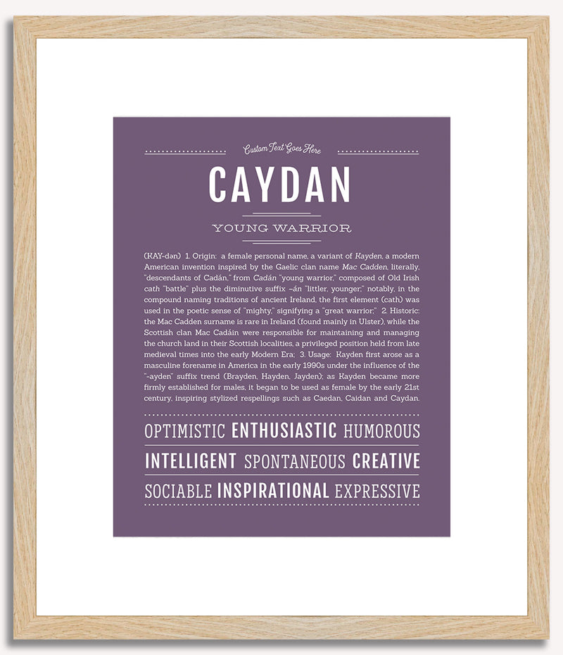 Caydan (female) | Name Art Print