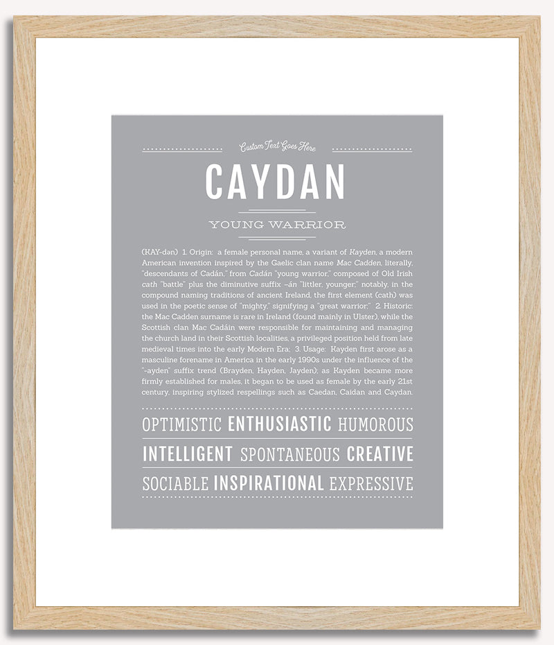 Caydan (female) | Name Art Print