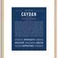 Caydan (female) | Name Art Print