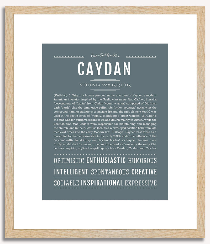 Caydan (female) | Name Art Print