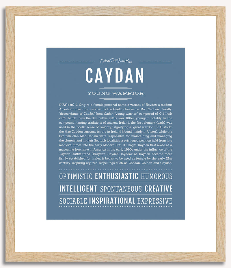 Caydan (female) | Name Art Print