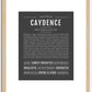 Caydence | Name Art Print