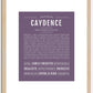 Caydence | Name Art Print