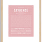 Caydence | Name Art Print