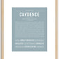 Caydence | Name Art Print