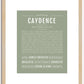 Caydence | Name Art Print