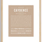 Caydence | Name Art Print