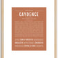 Caydence | Name Art Print