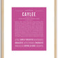 Caylee | Name Art Print